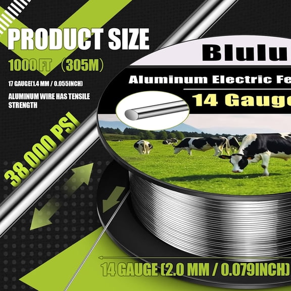 14 Gauge Aluminum Electric Fence Wire 1000ft High Conductivity