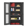 thumbnail image 1 of 14 Gauge Flush Door Style Lockable Ventilated Cabinet with 3 Adjustable Shelves, Gray - 36 x 24 x 84 in., 1 of 1