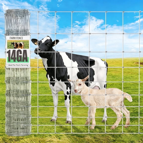 Land Guard 14 Gauge Heavy Duty Cattle Panels 5ftx200ft Galvanized Farm Fence Chicken Wire Fencing Ideal for Farm and Field Protection