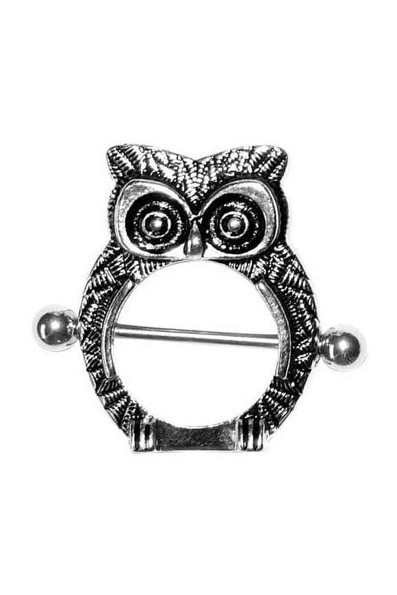 14 Gauge Owl Design Nipple Shield