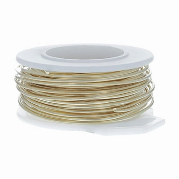 14 Gauge Round Gold Tone Brass Craft Wire - 10 ft