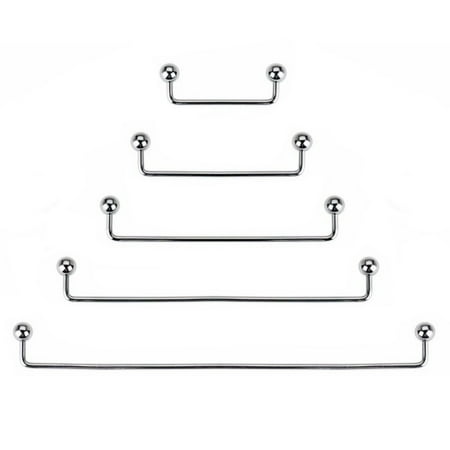 14 Gauge Staple Surface Barbell Piercing with Ball Ends Surgical Steel - Multiple Lengths Available