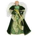 thumbnail image 1 of Northlight Angel with Lighted Wings Christmas Tree Topper - 14" - Green and Gold, 1 of 5