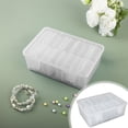 thumbnail image 1 of 14-Grid Clear Plastic Bead Organizer Set White, Craft Storage Box with Hinged Lids, Removable Inner Containers for Jewelry, Fishing, 6.5x5x2.36 Inch, By Preplabs, 1 of 9