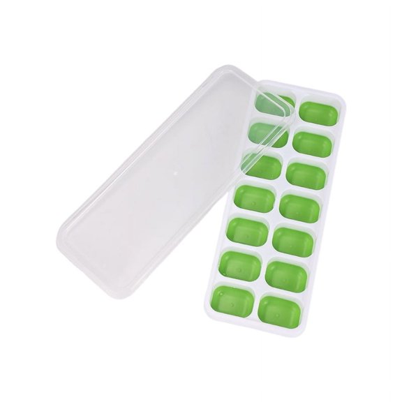 14 Grid Silicone Ice Cube Mold Square Ice Cube Tray With Spill-resistant Lid Stackable Ice Trays With Covers Kitchen Tools