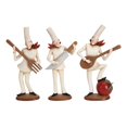 thumbnail image 1 of 14"H, 8"W White Polystone Chef Sculpture with Musical Instruments, by DecMode (3 Count), 1 of 14