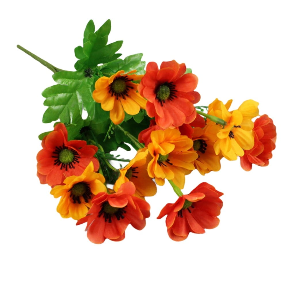 14 Heads Artificial Flowers Fake Daisy Bouquet Home Wedding Party Diy