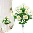 thumbnail image 1 of 14 Heads Artificial Silk Mums Chrysanthemum Flowers, 1 Bundle 17.7'' Fake Mums Stems, Beige Faux Mums Chrysanthemum Bouquet for Vase, Floral Arrangements, Table Centerpieces, Home Decor, 1 of 9