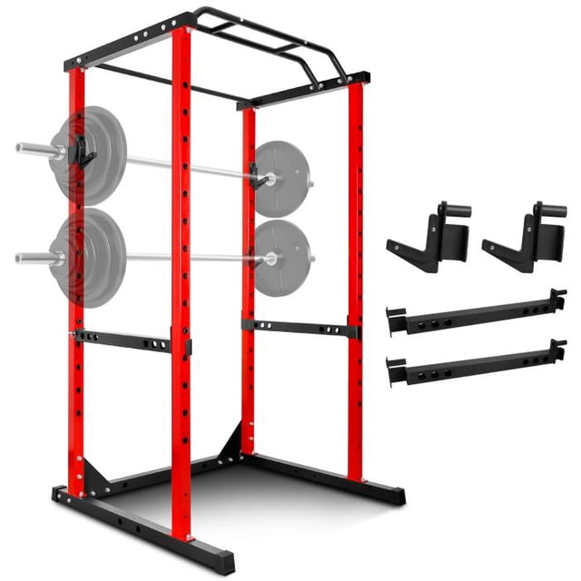 Compact Power Cage for Home Gyms, 1200lbs Capacity Steel Rack with 14 ...