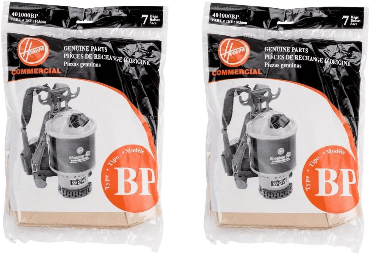 (14) Hoover C2401 Backpack Vacuum Cleaner Bags 401000BP 1-KE2103-000