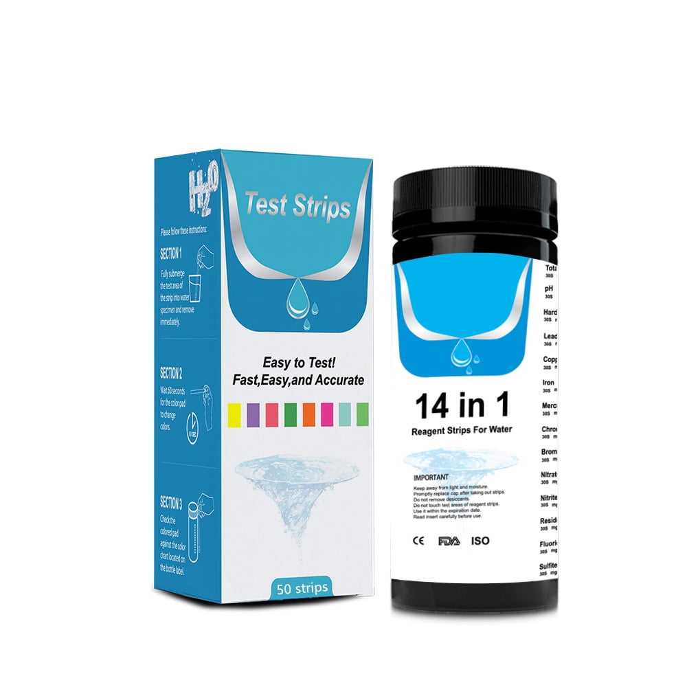 14 In 1 AQUARIUM PH TEST KIT,50 TEST STRIPS,TROPICAL FISH TANK WATER TESTER
