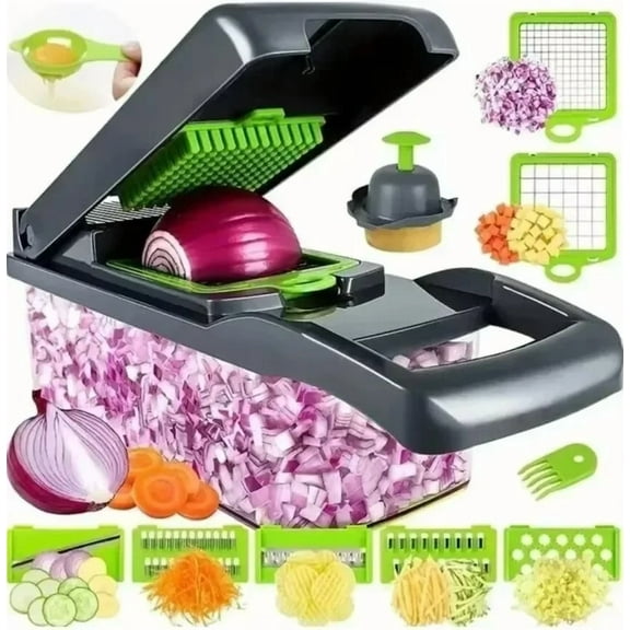 14-In-1 Fruit Vegetable Slicer Cutter Kitchen Food Onion Veggie Dicer Chopper