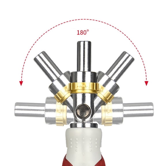 14-In-1 Magnetic Ratchet Screwdriver Set With Screwdriver Bits For Home Repairs Red