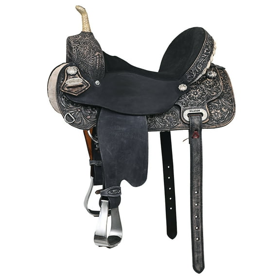 14 In Flex Tree Western Horse Saddle American Leather Trail Barrel By Hilason