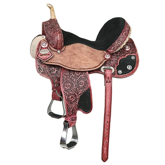 14 In Flex Tree Western Horse Saddle American Leather Trail Barrel By Hilason