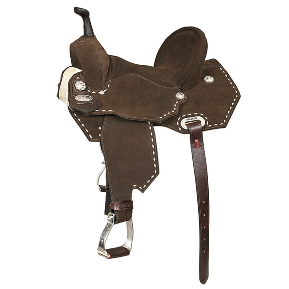14 In Hilason Flex Tree Western Horse Buckstitch Trail Barrel American Leather Saddle Brown