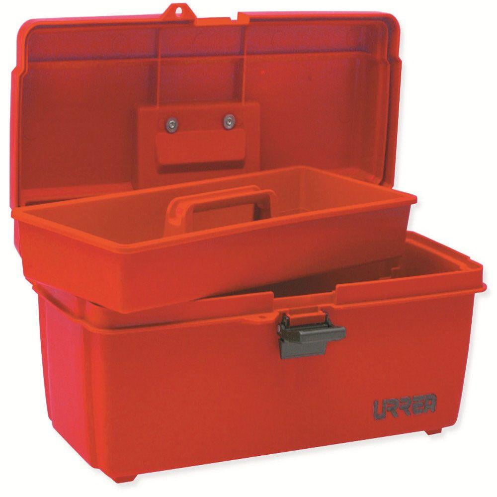 14 in. Plastic Red Tool Box with Metal Clasps 14 in. Plastic Red Tool Box with Metal Clasps
