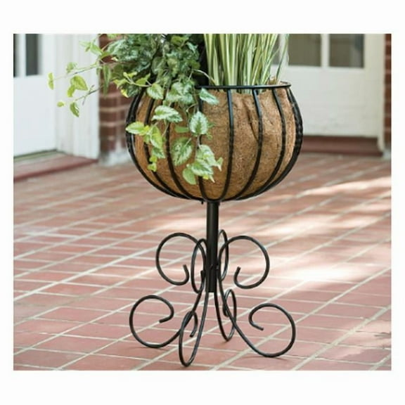 14 In. Steel Patio Urn With Coco Liner