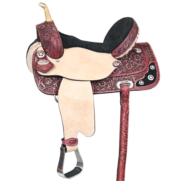 14 In Western Horse Saddle American Leather Treeless Trail Barrel Hilason