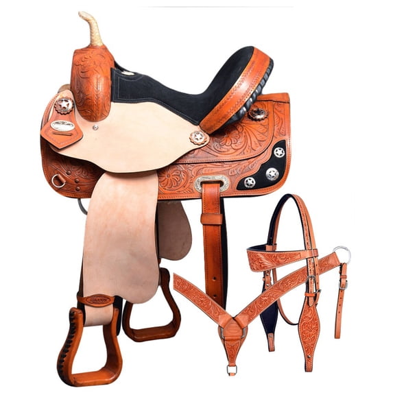 14 In Western Horse Treeless Saddle American Leather Trail Barrel Tack