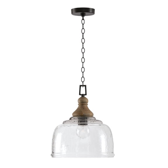 14 Inch 1 Light Pendant In Urban/Industrial Style 14 High By 15.5 Wide-Grey Wash/Iron Silk Finish -Traditional Installation Capital Lighting