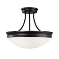thumbnail image 1 of 14 Inch 3 Light Semi-Flush Mount In Traditional Style 14 High By 11.75 Wide-Matte Black Finish Capital Lighting 2037Mb, 1 of 4