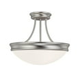thumbnail image 1 of 14 Inch 3 Light Semi-Flush Mount In Traditional Style 14 High By 11.75 Wide-Matte Nickel Finish Capital Lighting 2037Mn, 1 of 4