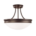 thumbnail image 1 of 14 Inch 3 Light Semi-Flush Mount In Traditional Style 14 High By 11.75 Wide-Oil Rubbed Bronze Finish Capital Lighting 2037Or, 1 of 4