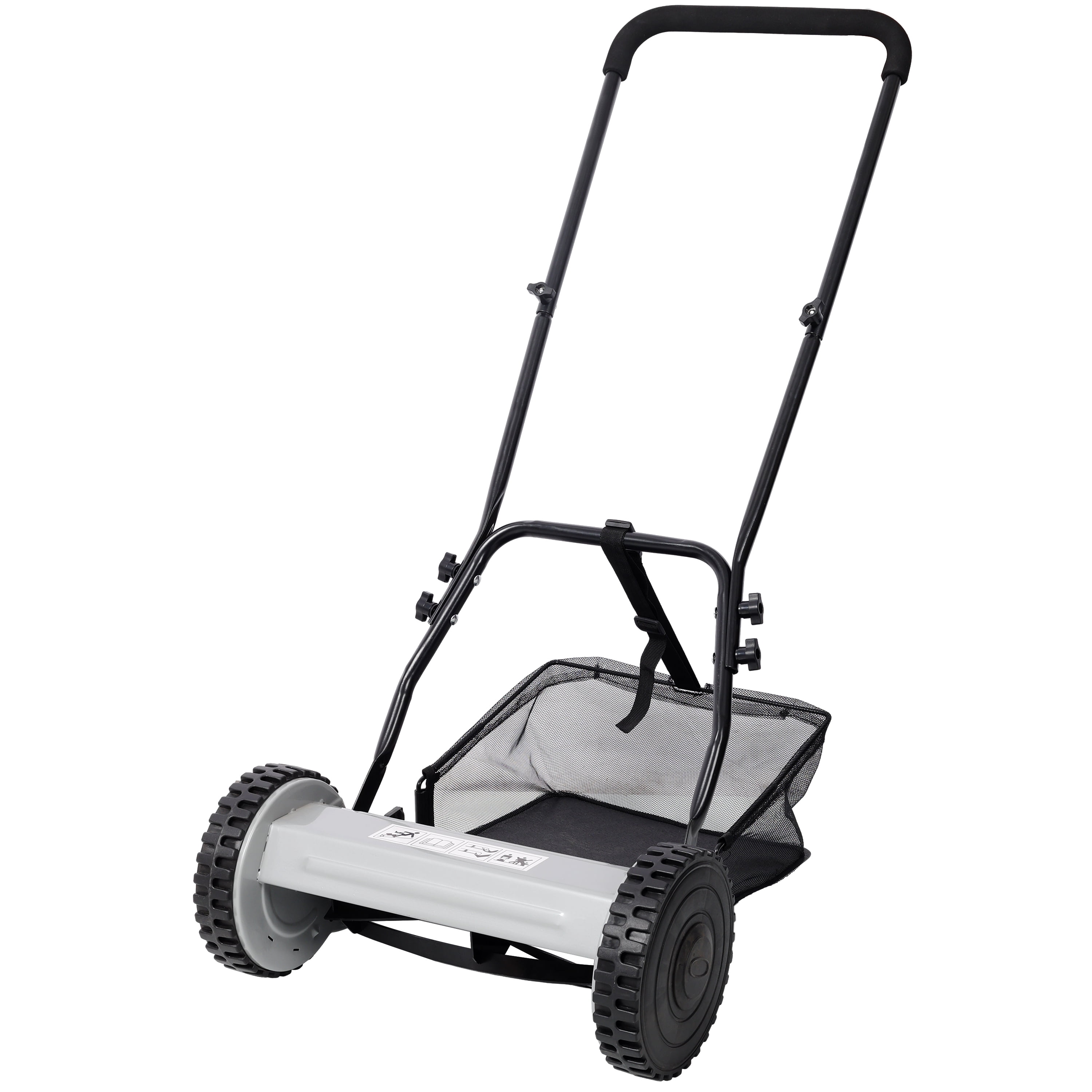 14-Inch 5-Blade Push Reel Lawn Mower with Grass Catcher