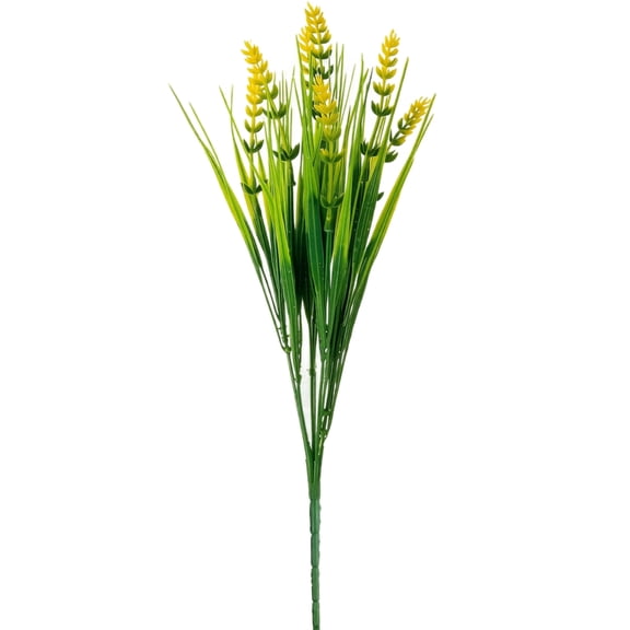14 Inch Artificial Flowers for Outdoors, Fake Lavender Flowers UV Resistant Mixed Color Plastic Plants Faux Monkey Grass for Home Porch Garden Window Box Indoor Outdoor Decorations