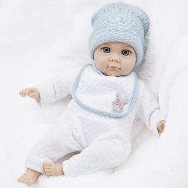 14 Inch Baby Doll Realistic Soft Newborn Baby Doll Toys Set Includes Baby Doll, Pacifier, Diaper, Bag, Bottles, Dishes Removable Pink Outfits for Toddler Kids Ages 3+