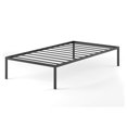 thumbnail image 1 of Bed Frame Metal 14 Inch No Box Spring Needed Stable Mattress Foundation Steel Slat Support Platform (Black, Twin), 1 of 5