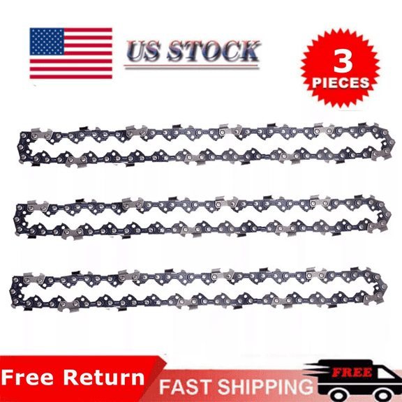 14 Inch Chainsaw Chain, 3/8" LP Pitch, 043" Gauge, 50 Drive Links Replace Chainsaw Chain for 14-Inch Guide Bars, Fits OEM TriLink CL14350TL2 (3 Pack)