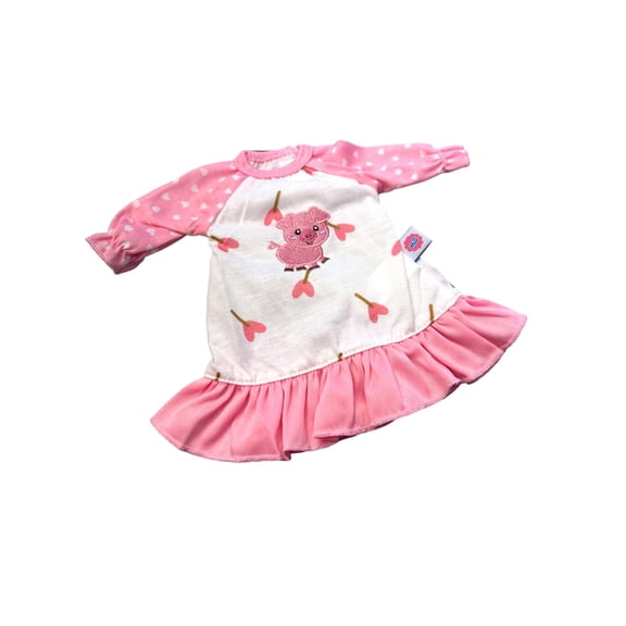 14 Inch Doll Clothes- Piggy Nightgown Fits 12-14.5 Inch Fashion Girl Dolls- Fits Lorelei and Friends and Evia's World Dolls- Fits ALL 14 Inch Dolls