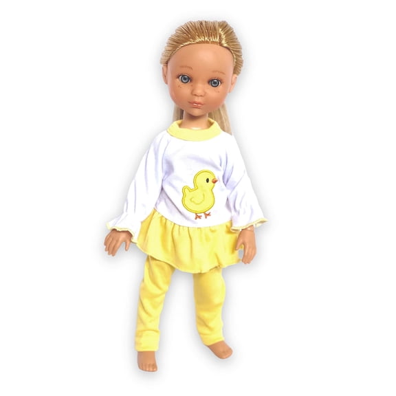 14 Inch Doll Clothes- Spring Chick Pjs Fits 14 Inch Evia's World Dolls, Lorelei and Friends Dolls and other 14" Fashion Girl Dolls