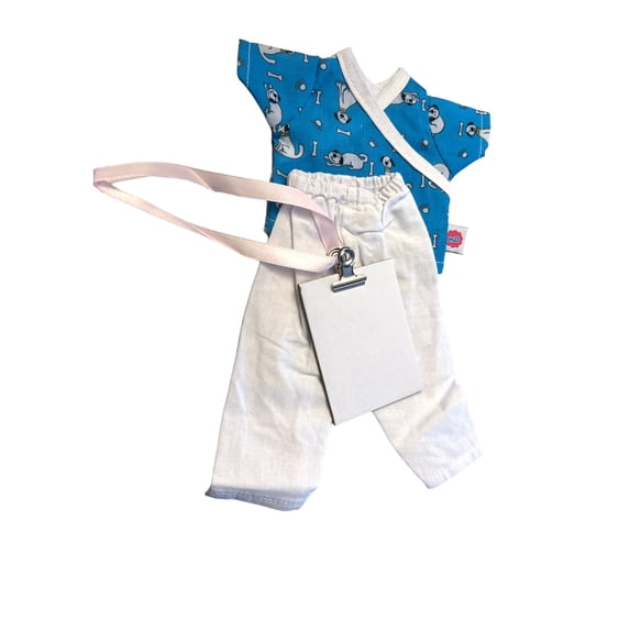 14 Inch Doll Clothes- Vet Tech Outfit for Your 14 Inch Fashion Doll- Fits 14-14.5 Inch Dolls