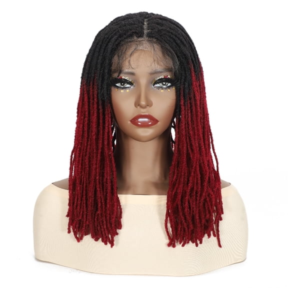 14 Inch Dreadlock Wig Full Lace, Dreadlock Extensions with Baby Hair, Braided Wig For Black Women