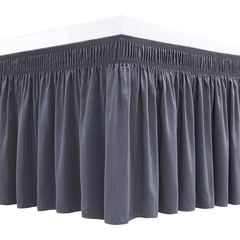 14 Inch Drop Queen Bed Skirt Dark Grey Walmart