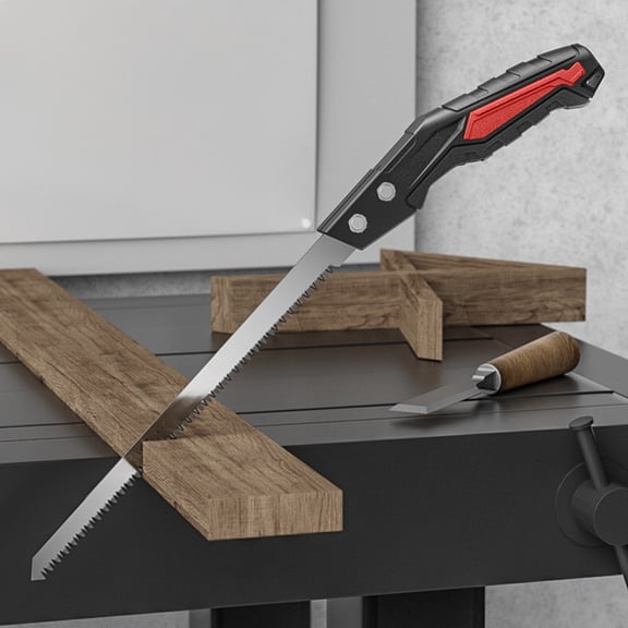 14-Inch Drywall Jab Saw, Double-Edge Sheetrock Saw with Sharp Tip with Oil-Resistant Comfort Grip, Keyhole Hand Saw for Drywall, Wallboard, Plywood, Plastic & Wood