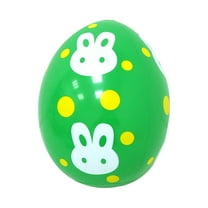 14 Inch Easter Inflatable Outdoor Decorations Easter Inflatables Eggs Yard Decor Kids Toys Colorful Eggs Inflatable Easter Eggs Ornaments for Party Green