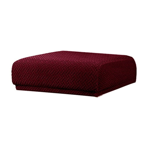 14 Inch Elastic Saddle Shaped Chair Cover,Washable Stretch Stool Slipcover, Rectangular Furniture Protector for Dressing Table & Counter Stools(Red)