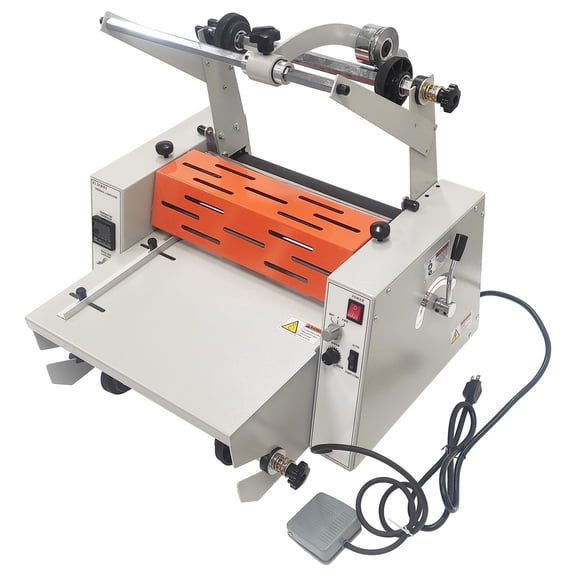 14 Inch Electric Steel Roller Thermal Laminator Auto Feeding with Adjustable Slitting Cutter