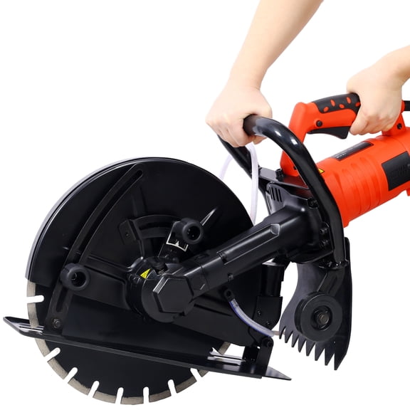 14 Inch Electric Wet Dry Concrete Saw Cutter 15 Amp 4300 RPM with Diamond Blade for Granite Porcelain