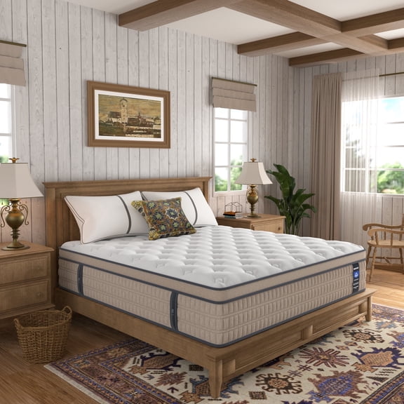 14 Inch Extra Firm Queen Hybrid Mattress with Cooling Gel Memory Foam, Pressure Relief with Individually Pocketed Springs, Fiberglass Free, Fresh