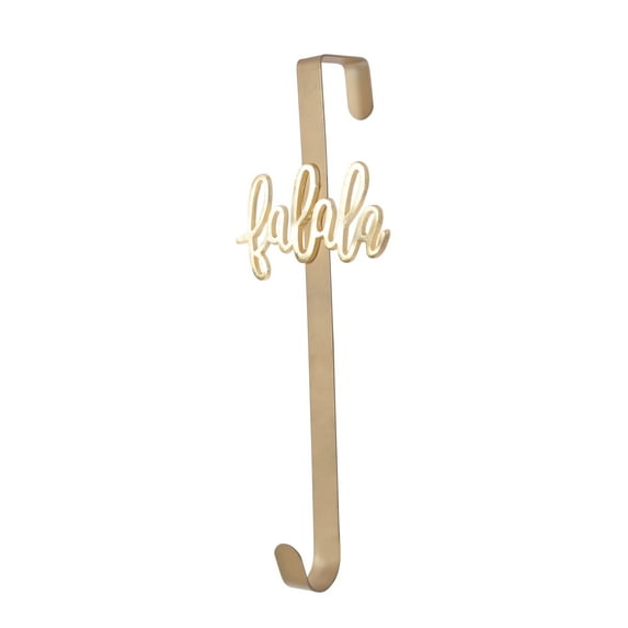 14-Inch Fa La La Wreath Hanger, Gold, 155 g, by Holiday Time