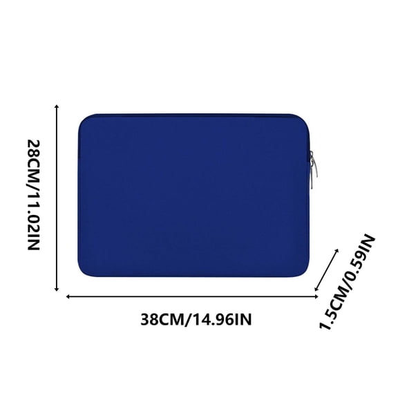 14 Inch Foam Laptop Sleeve Case Protective Soft Padded Zipper Cover Carrying Computer Bag Compatible with 14" Notebook Chromebook Tablet Ultrabook (Blue)