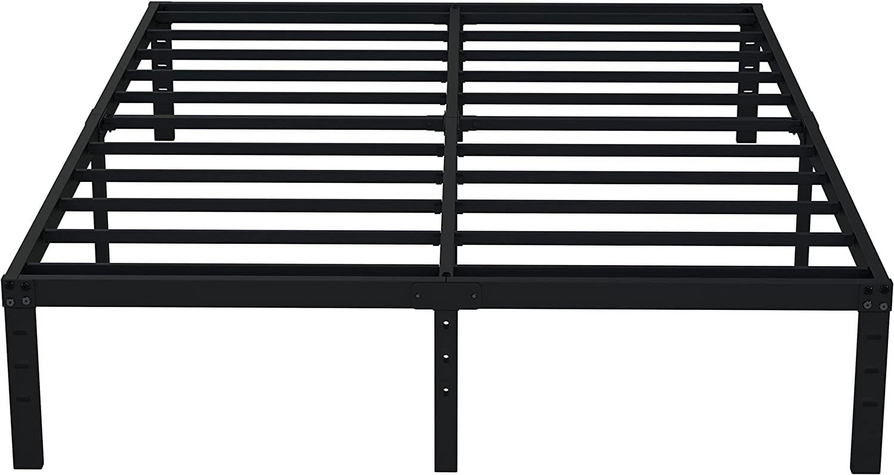 14 Inch Heavy Duty Metal Platform Bed Frame Full Size - Black, No Box Spring Needed, 3500 Lb Capacity