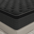 thumbnail image 1 of 14 Inch Full Size Euro Top Hybrid Mattress, Medium Firm, Grey, Bed in a Box, Individual Pocket Springs, Back & Lumbar Support, Motion Isolation, Pressure Relief, 1 of 9
