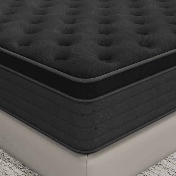 SILENCE MANGO 14 Inch Full Size Euro Top Hybrid Mattress, Medium Firm, Grey, Bed in a Box, Individual Pocket Springs, Back & Lumbar Support, Motion Isolation, Pressure Relief