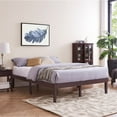thumbnail image 1 of 14 Inch Full Solid Wood Platform Bed Frame, No Squeak Bed Frame with Wooden Slats, No Box Spring Needed, 9.2” Under Bed Storage – Espresso, 1 of 11